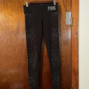 Pink Victorias Secret rhinestone leggings RARE Y2K